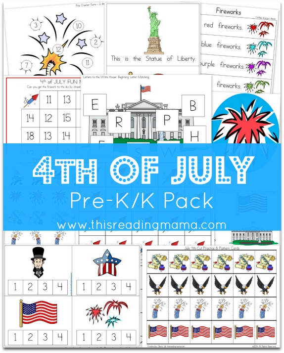 Free 4th of July Learning Pack {for Pre-KK} - This Reading Mama