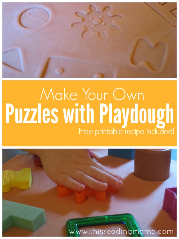 Make Your Own Puzzles with Playdough - This Reading Mama