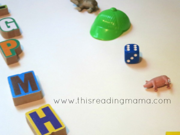 setting up the alphabet matching game