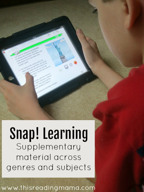 Snap Learning has reading material across different genres and subjects