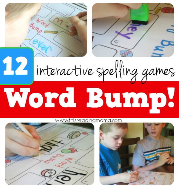 12 FREE Interactive Spelling Games - Word Bump! from This Reading Mama