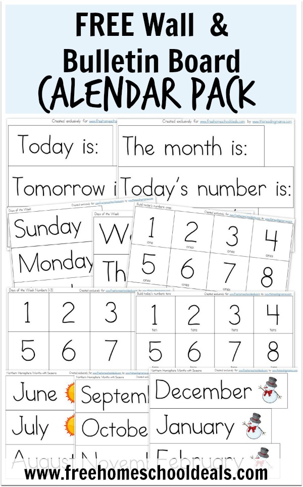 FREE Calendar Pack - Free Homeschool Deals