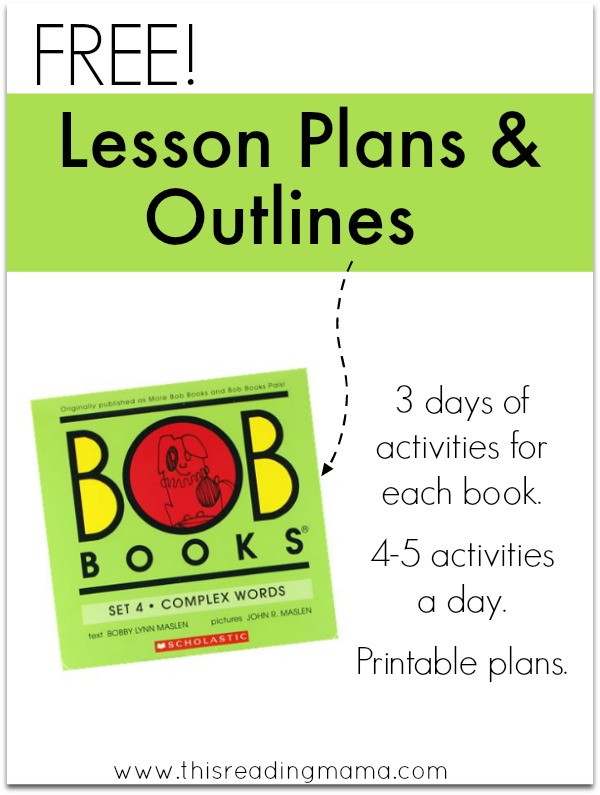 FREE Lesson Plans and Outlines for BOB Books Set 4 - This Reading Mama