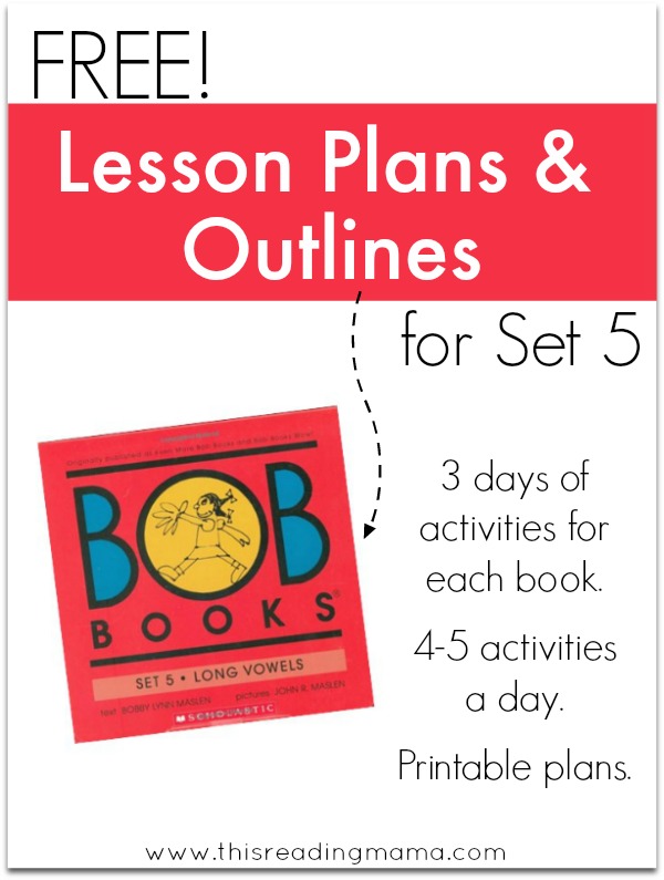 FREE Lesson Plans and Outlines for BOB Books Set 5 | This Reading Mama