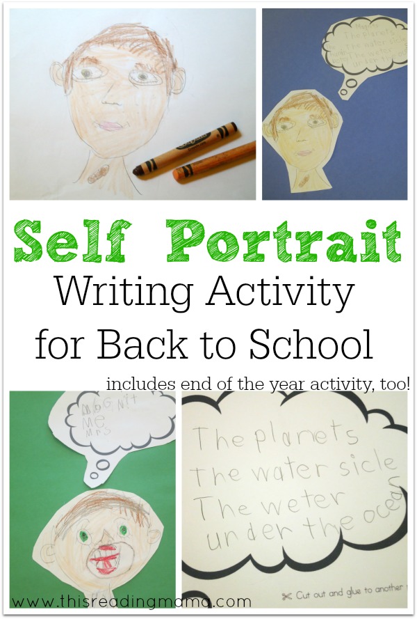 Self Portrait Writing Activity for Back to School - This Reading Mama