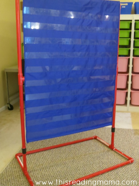 pocket chart stand out of pvc piping