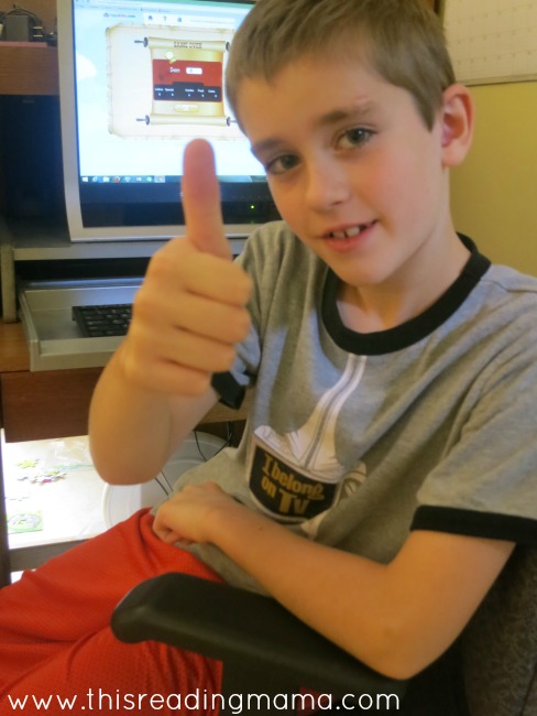 thumbs up after playing an online typing game