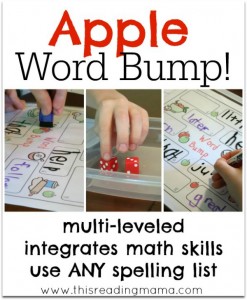Apple Word Bump Spelling Game - This Reading Mama