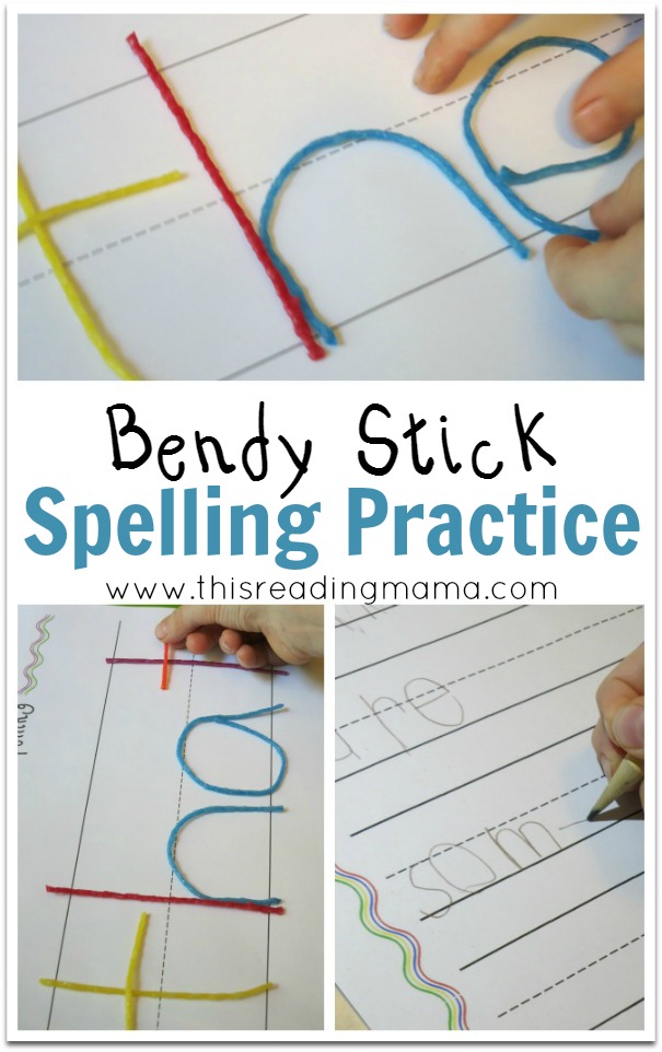 Bendy Stick Spelling Practice | This Reading Mama