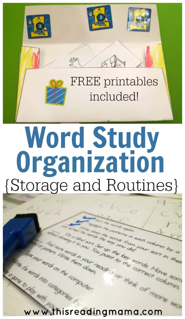 Word Study Organization for Storage and Routines - This Reading Mama