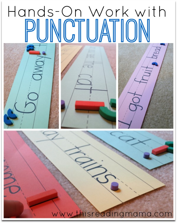 hands-on work with punctuation ~ a great literacy manipulative