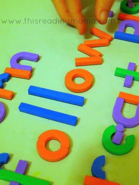 spelling words with literacy letter kit