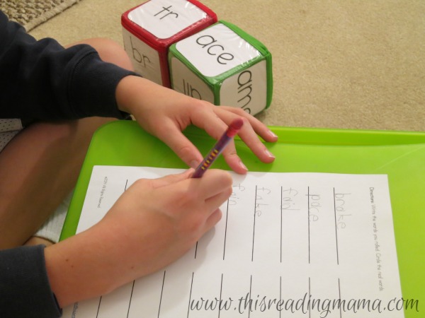 rolling and writing words with long vowels