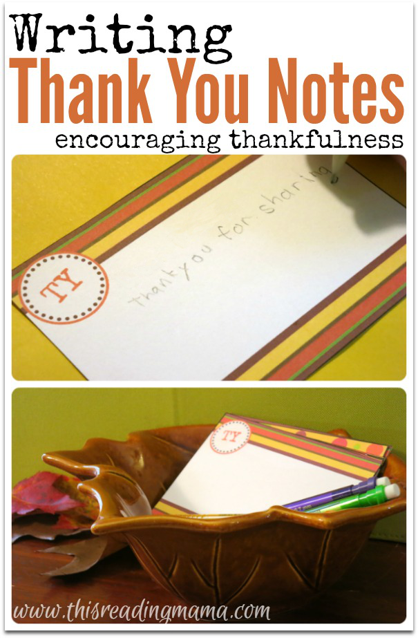 Writing Thank You Notes with FREE Printable Pack | This Reading Mama