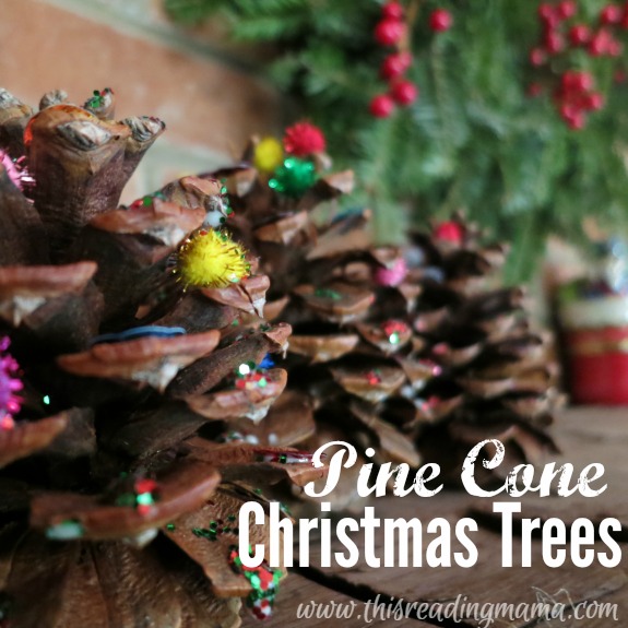 Pine Cone Christmas Trees Craft - This Reading Mama