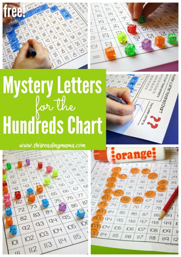 FREE Mystery Letters for the Hundreds Chart {for both upper and lowercase letters} - This Reading Mama