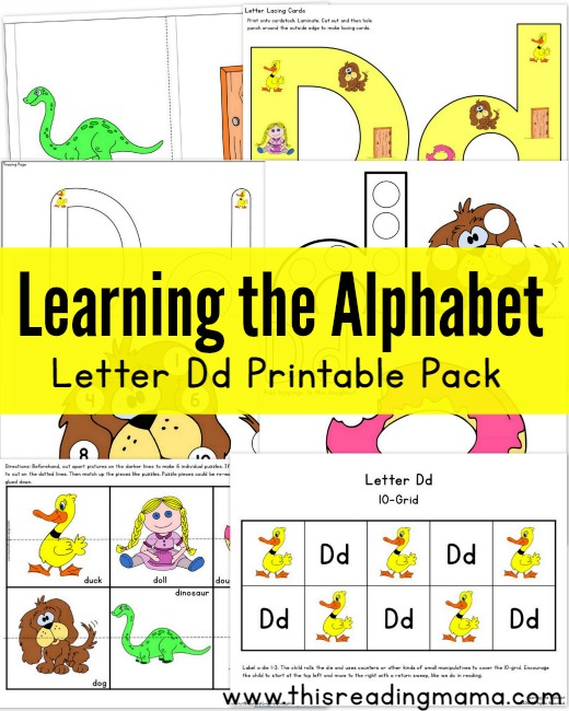 Learning the Alphabet Letter D Printable Pack