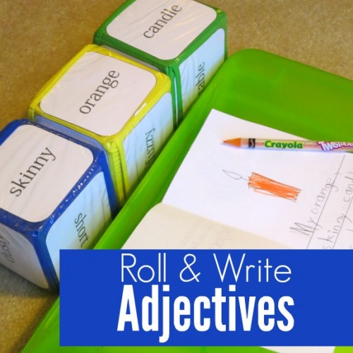 Roll and Write Adjectives Activity with Free Printable