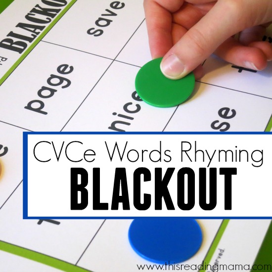 CVCe Words - Rhyming Word Blackout
