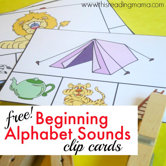 FREE Beginning Alphabet Sounds Clip Cards - Clip the Sound that Doesn't Belong