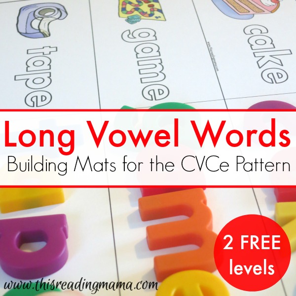 FREE Long Vowel Words - Building Mats for CVCe Words