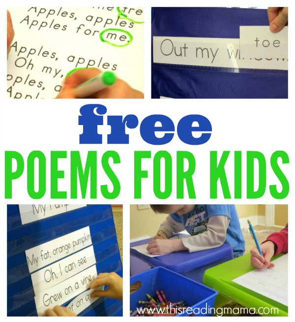 FREE Poems for Kids - This Reading Mama