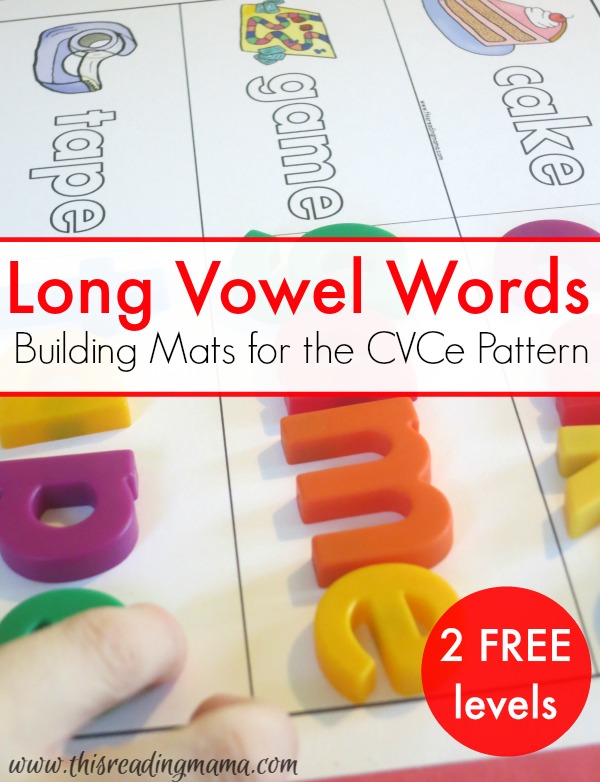 Long Vowel Words - FREE Building Mats for the CVCe Pattern