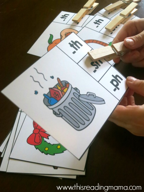 Ending Digraph Clip Cards