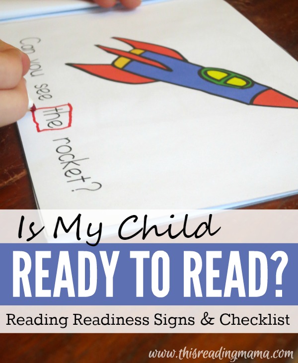 Ready to Read - Reading Readiness Signs and Checklist