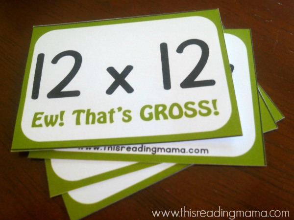 multiplication doubles card game - thats gross