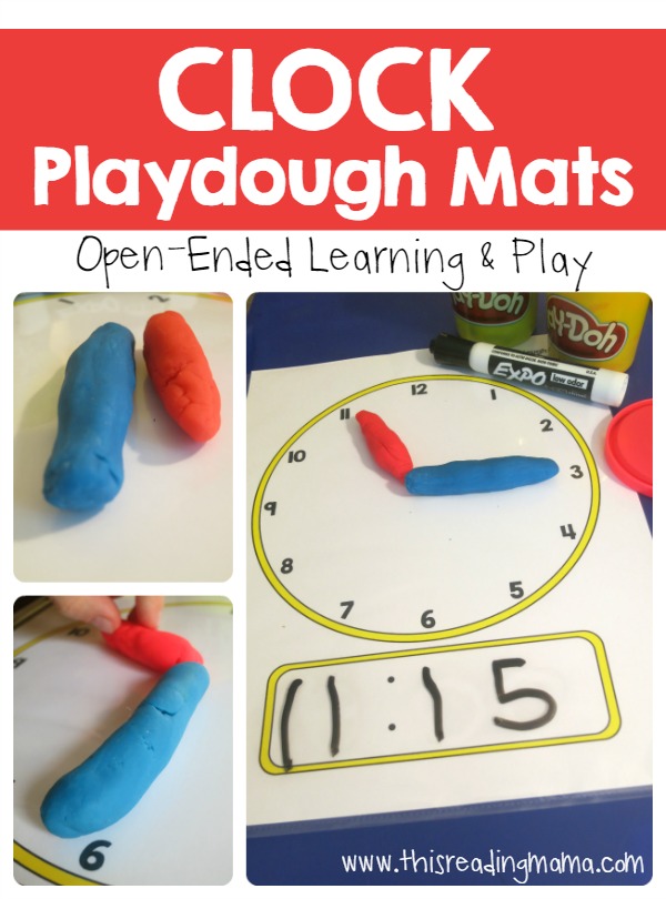 FREE Clock Playdough Mats - for Open-Ended Learning and Play - This Reading Mama