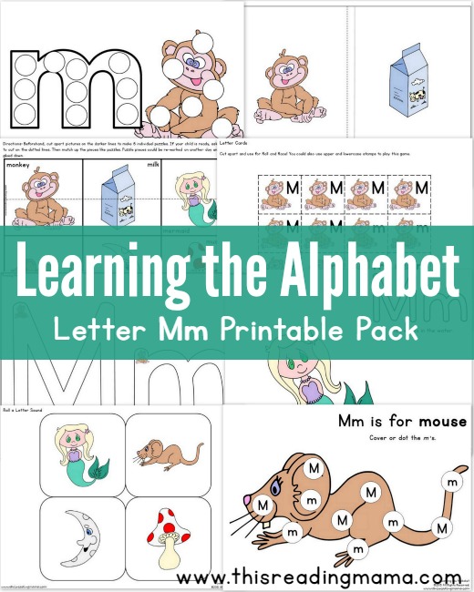 Learning the Alphabet - FREE Letter M Printable Pack - This Reading Mama