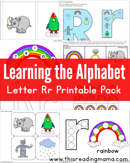 Learning the Alphabet - FREE Letter R Printable Pack - This Reading Mama