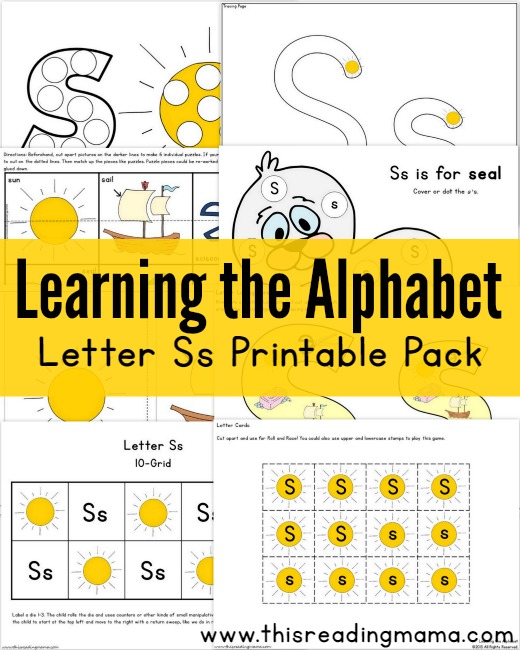 Learning the Alphabet - FREE Letter S Printable Pack - This Reading Mama