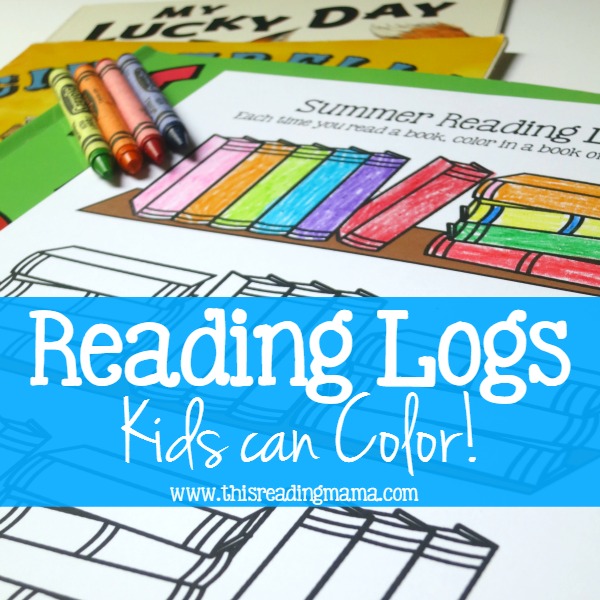 Reading Logs Kids Can Color {FREE} - from This Reading Mama