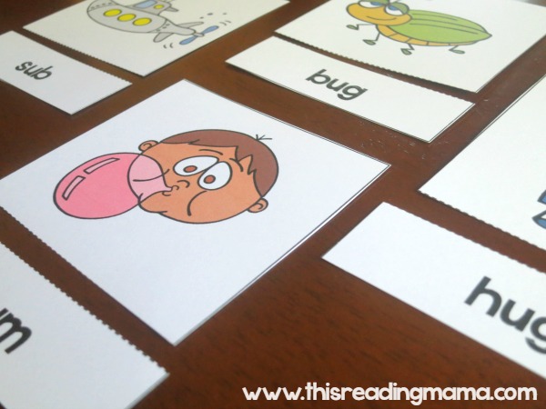 short vowel word and picture matching from Short Vowel Activity Pack