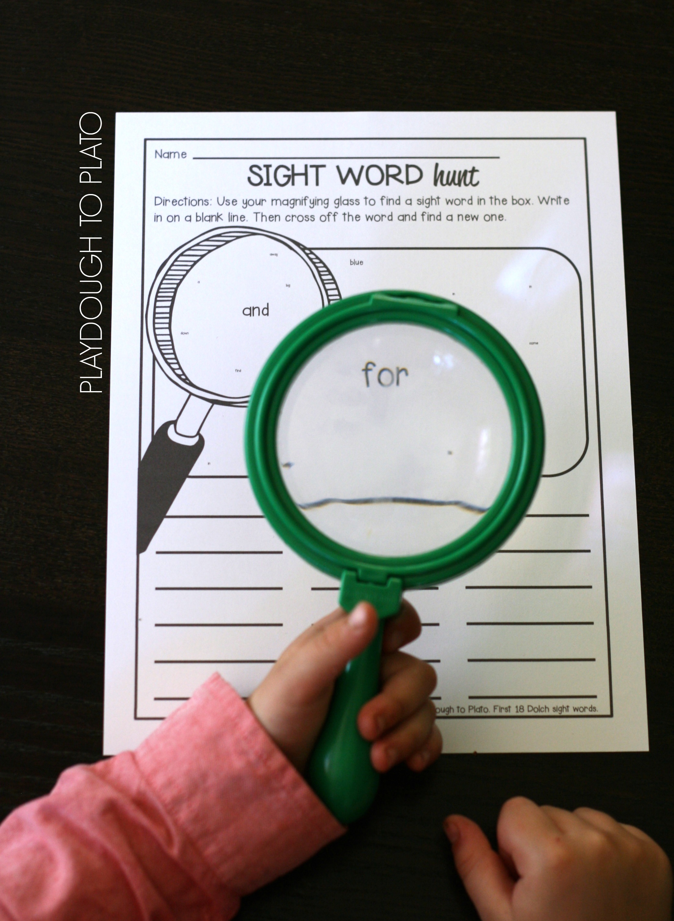 Sight Word Hunts {FREE Printable Pack} | Playdough to Plato for This Reading Mama