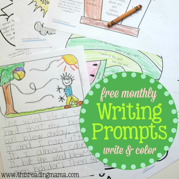 FREE Monthly Writing Prompts - This Reading Mama