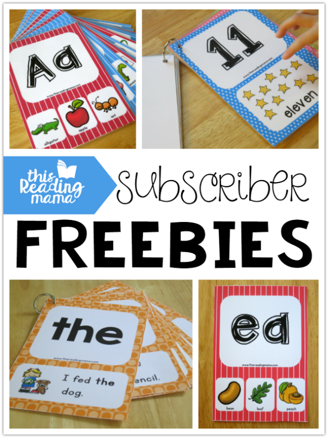 This Reading Mama Subscriber Freebies - TONS of freebies for Subscribers Only!