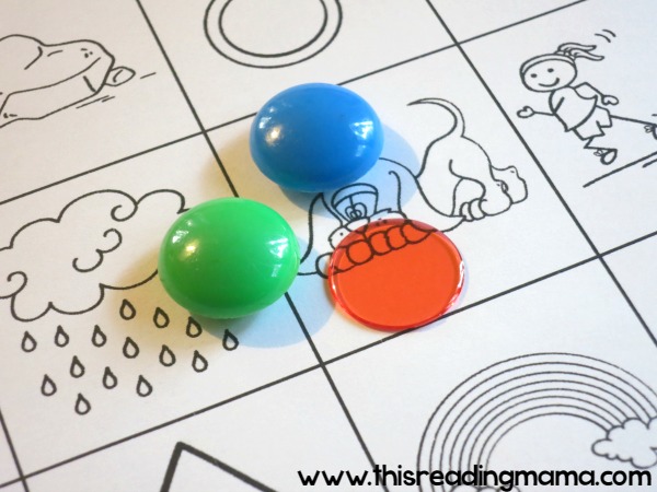 materials for beginning sounds games - low-prep - just print and play