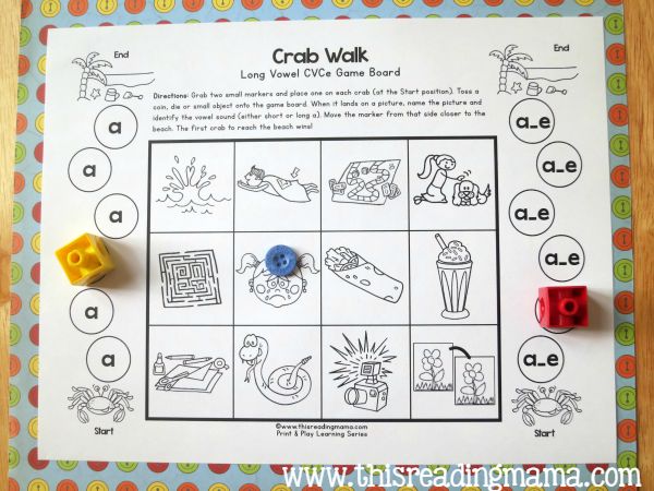 short and long a vowel game - low-prep