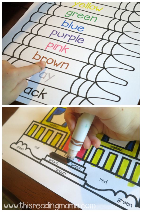using a color word chart to find color words