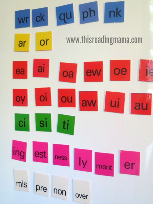 All About Spelling colored letter tiles - LOVE!