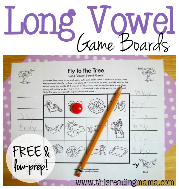 Low-Prep Long Vowel Game Boards - Just Print and Play - This Reading Mama