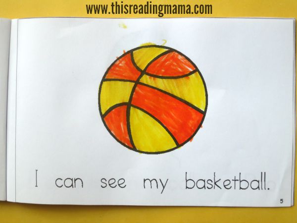 context clues from pictures for emergent readers - letter B book from Reading the Alphabet