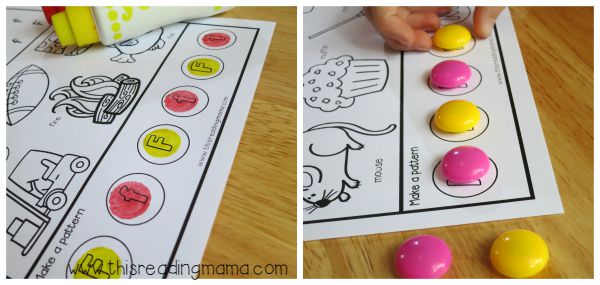 dot paint or use Power Magnets for alphabet patterns