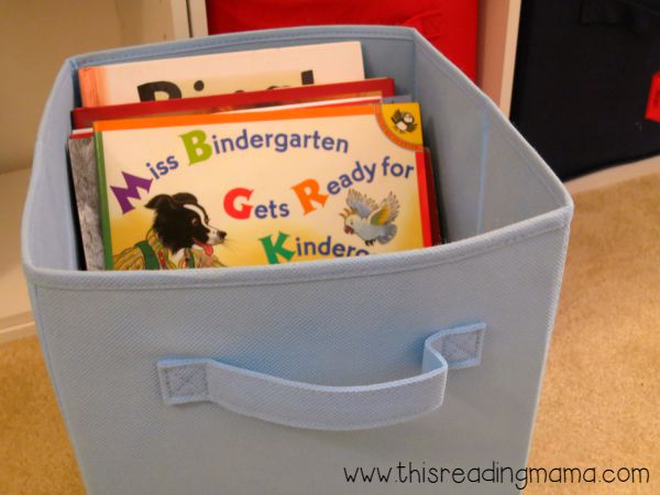 read aloud book bin - they can re-read books I have read aloud