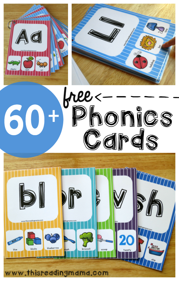 60+ FREE Phonics Cards - Subscriber Freebie - This Reading Mama