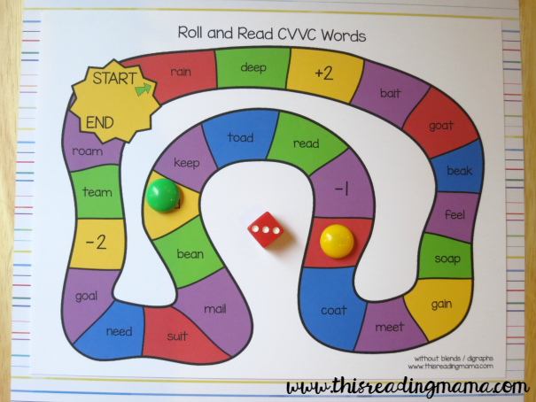 FREE Long Vowel Roll and Read Games