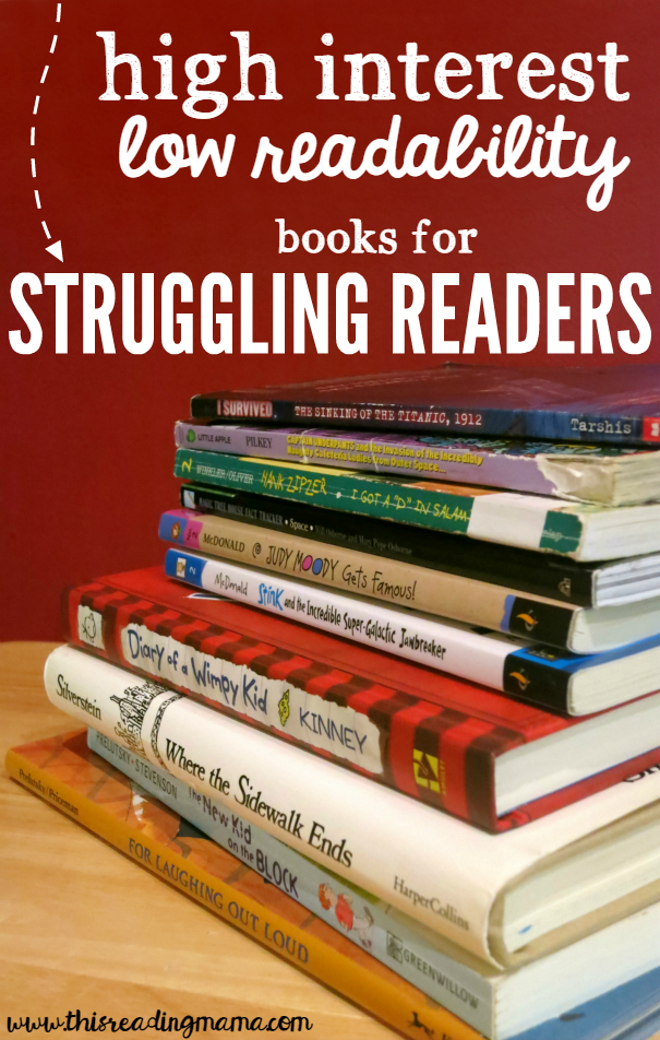 High Interest Low Readability Books for Struggling Readers - This Reading Mama